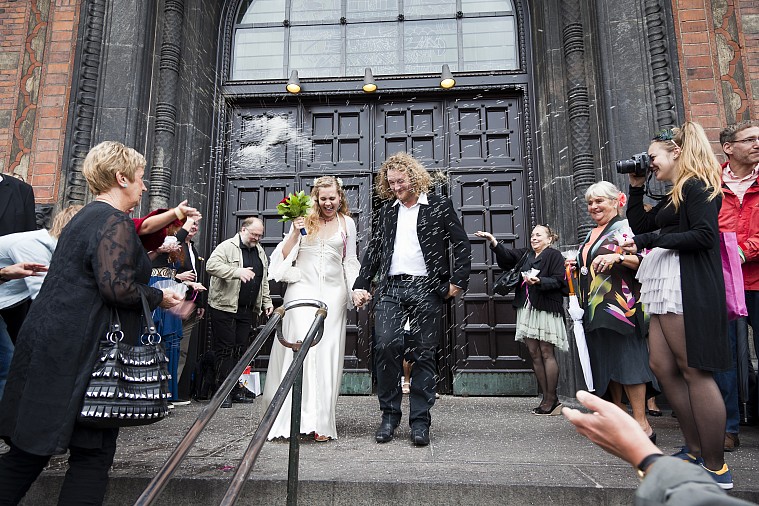 Et smukt bryllup på Københavns Rådhus.